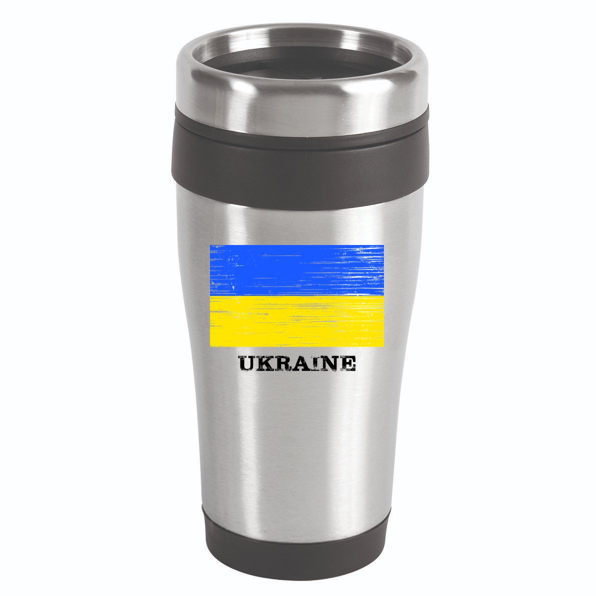 Ukraine Distressed Vintage World Flag Nationality Ukrainian Pride 16oz Travel Tumbler