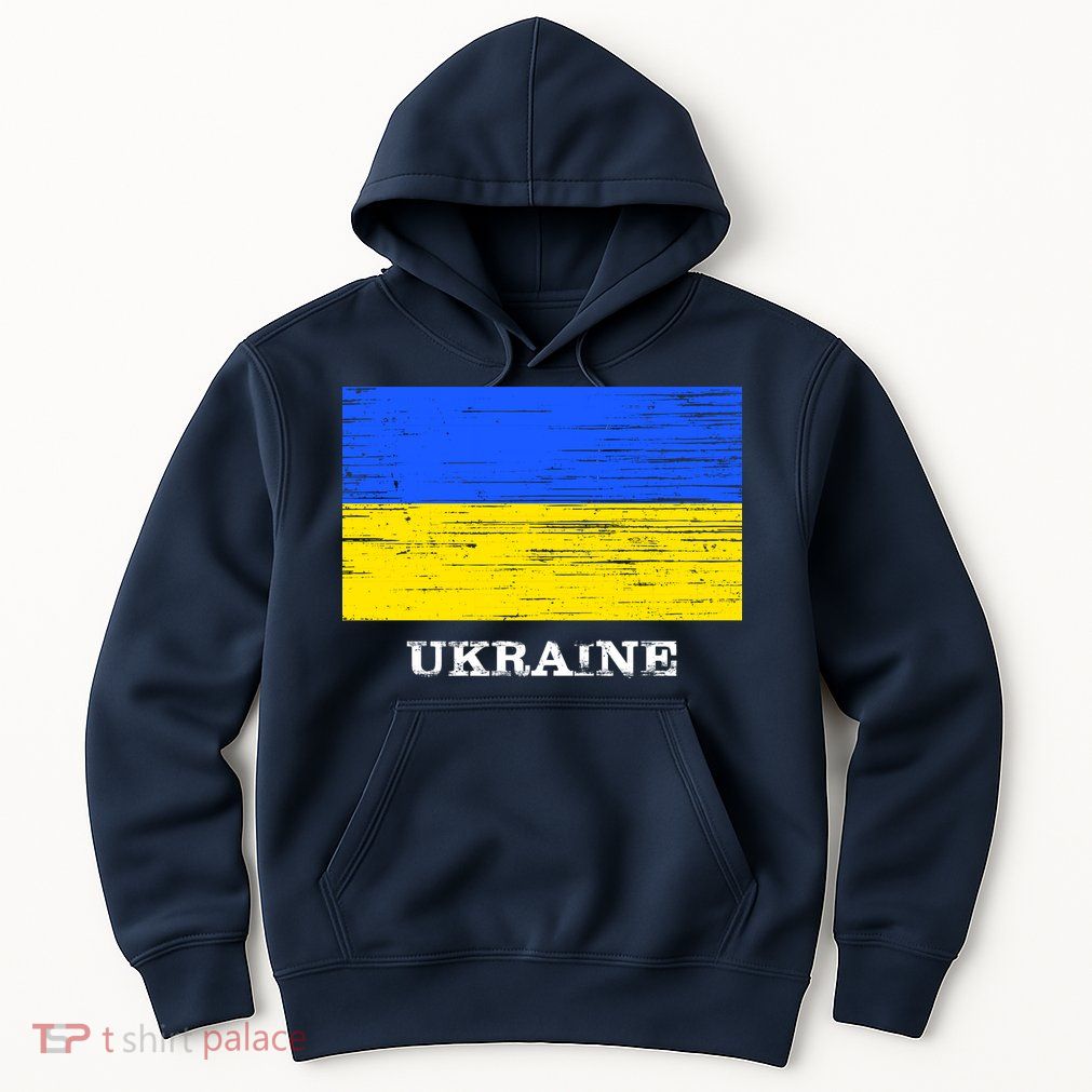 Ukraine Distressed Vintage World Flag Nationality Ukrainian Pride Hoodie