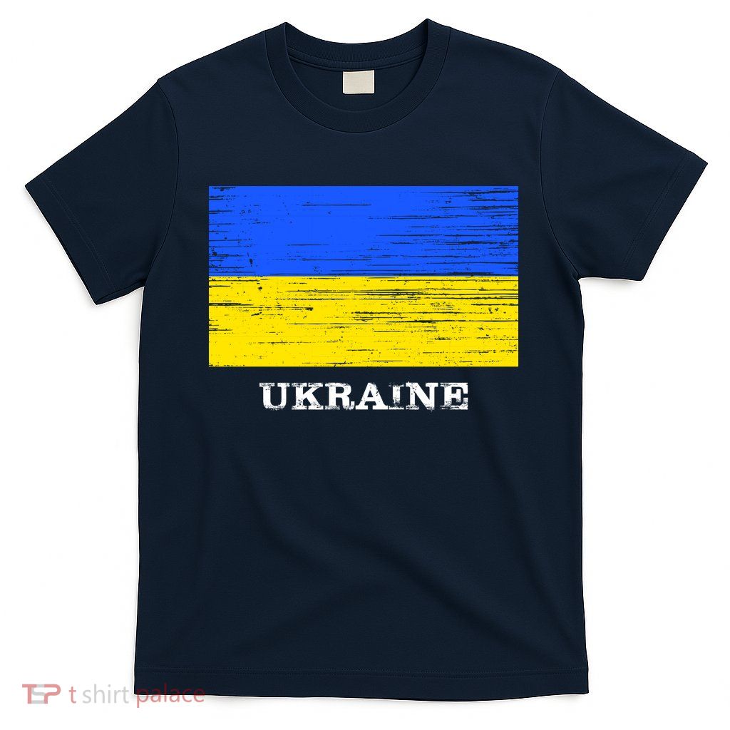 Ukraine Distressed Vintage World Flag Nationality Ukrainian Pride T-Shirt
