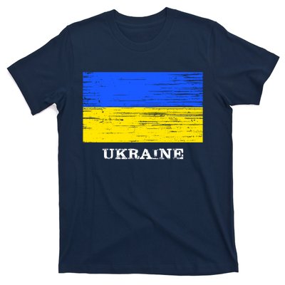 Ukraine Distressed Vintage World Flag Nationality Ukrainian Pride T-Shirt