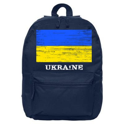Ukraine Distressed Vintage World Flag Nationality Ukrainian Pride 16 in Basic Backpack