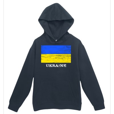 Ukraine Distressed Vintage World Flag Nationality Ukrainian Pride Urban Pullover Hoodie