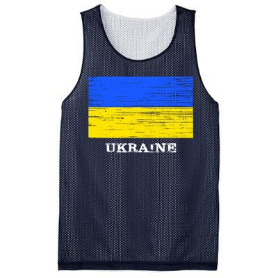 Ukraine Distressed Vintage World Flag Nationality Ukrainian Pride Mesh Reversible Basketball Jersey Tank