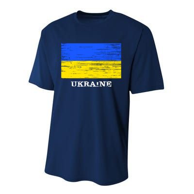 Ukraine Distressed Vintage World Flag Nationality Ukrainian Pride Performance Sprint T-Shirt