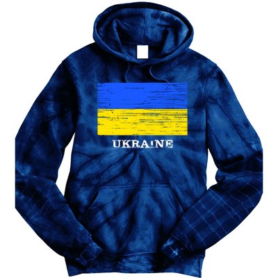 Ukraine Distressed Vintage World Flag Nationality Ukrainian Pride Tie Dye Hoodie