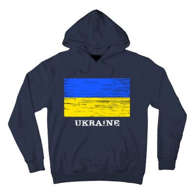 Ukraine Distressed Vintage World Flag Nationality Ukrainian Pride Tall Hoodie