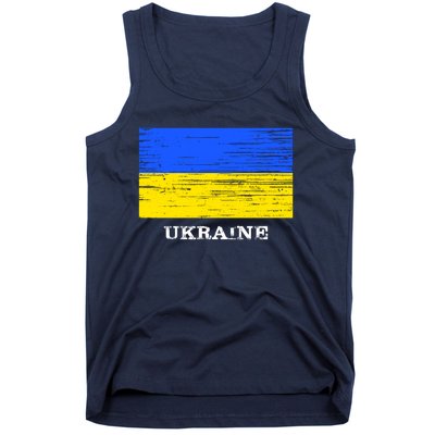 Ukraine Distressed Vintage World Flag Nationality Ukrainian Pride Tank Top