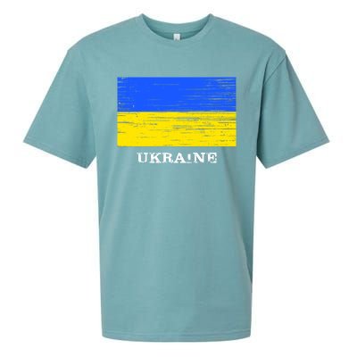 Ukraine Distressed Vintage World Flag Nationality Ukrainian Pride Sueded Cloud Jersey T-Shirt