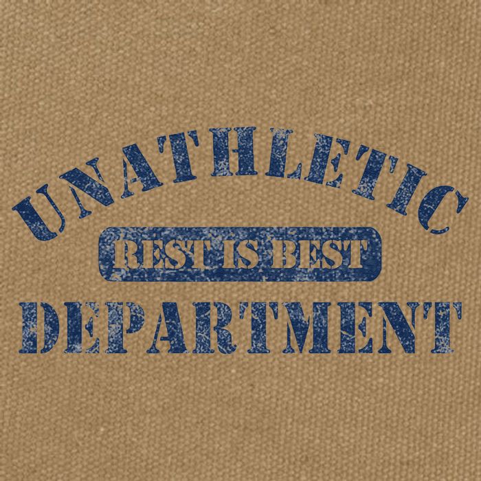 Unathletic Department With Rest Is Best Laziness Funny Lines Cotton Canvas Backpack
