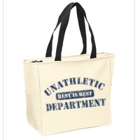 Unathletic Department With Rest Is Best Laziness Funny Lines Zip Tote Bag