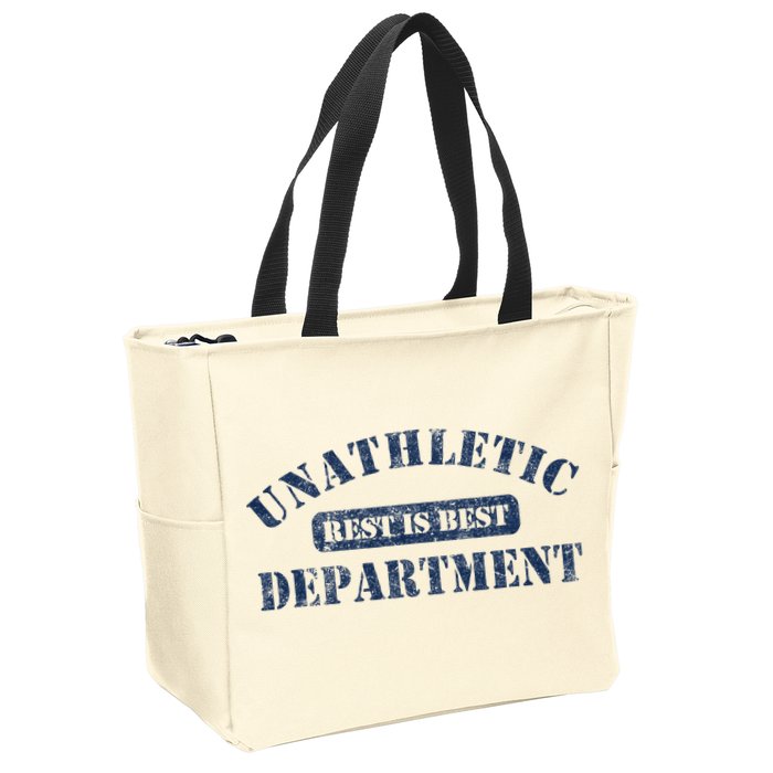 Unathletic Department With Rest Is Best Laziness Funny Lines Zip Tote Bag
