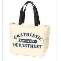 Unathletic Department With Rest Is Best Laziness Funny Lines Zip Tote Bag