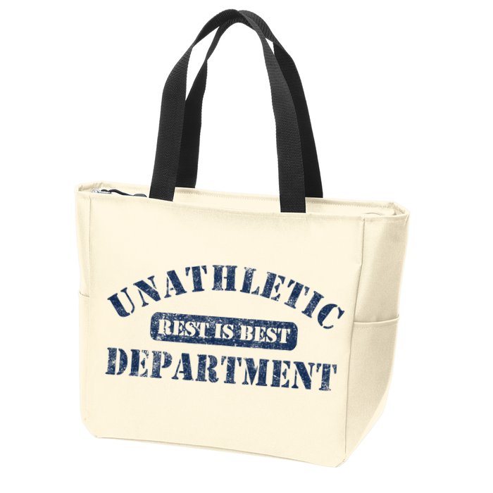 Unathletic Department With Rest Is Best Laziness Funny Lines Zip Tote Bag