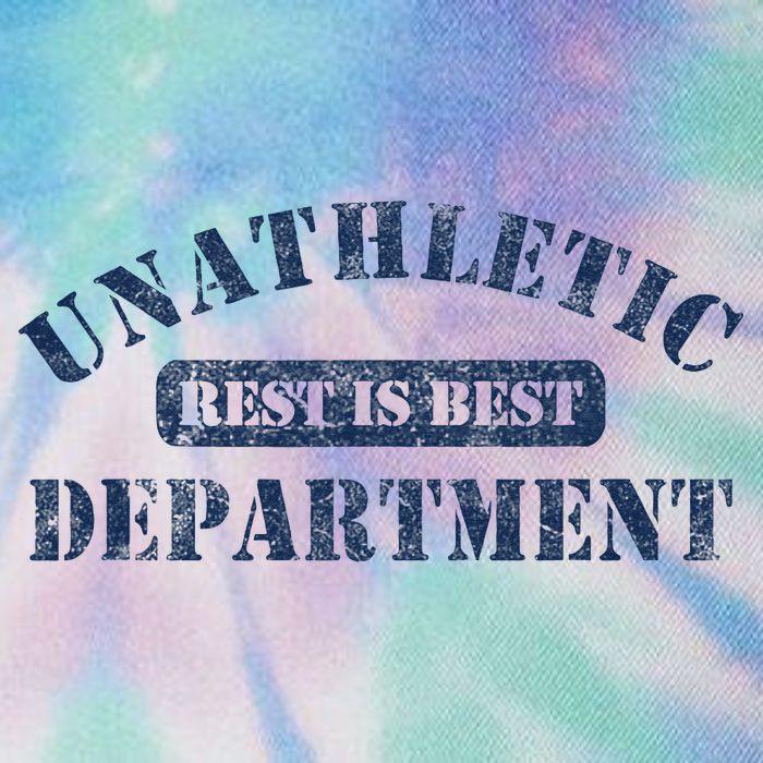 Unathletic Department With Rest Is Best Laziness Funny Lines Legacy Tie Dye Trucker Hat