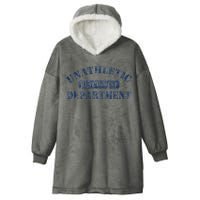 Unathletic Department With Rest Is Best Laziness Funny Lines Hooded Wearable Blanket