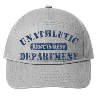 Unathletic Department With Rest Is Best Laziness Funny Lines 7-Panel Snapback Hat