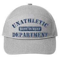 Unathletic Department With Rest Is Best Laziness Funny Lines 7-Panel Snapback Hat