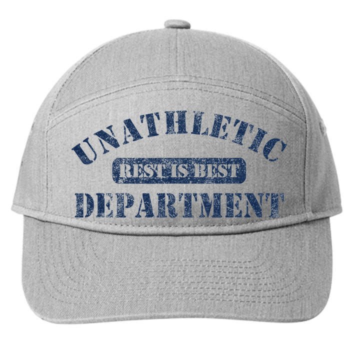 Unathletic Department With Rest Is Best Laziness Funny Lines 7-Panel Snapback Hat