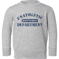 Unathletic Department With Rest Is Best Laziness Funny Lines Toddler Sweatshirt