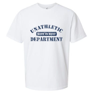 Unathletic Department With Rest Is Best Laziness Funny Lines Sueded Cloud Jersey T-Shirt