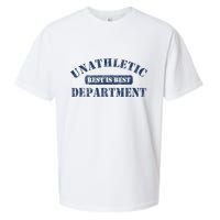 Unathletic Department With Rest Is Best Laziness Funny Lines Sueded Cloud Jersey T-Shirt