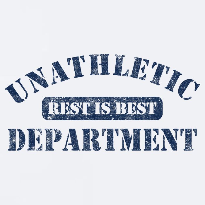 Unathletic Department With Rest Is Best Laziness Funny Lines Sueded Cloud Jersey T-Shirt