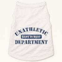Unathletic Department With Rest Is Best Laziness Funny Lines Doggie Tank
