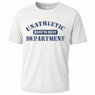 Unathletic Department With Rest Is Best Laziness Funny Lines Performance Shirt