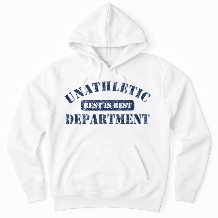 Unathletic Department With Rest Is Best Laziness Funny Lines Hoodie