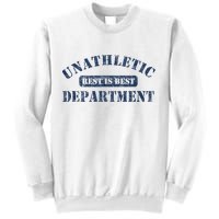 Unathletic Department With Rest Is Best Laziness Funny Lines Sweatshirt