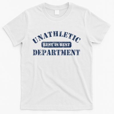 Unathletic Department With Rest Is Best Laziness Funny Lines T-Shirt