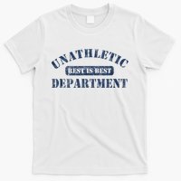 Unathletic Department With Rest Is Best Laziness Funny Lines T-Shirt