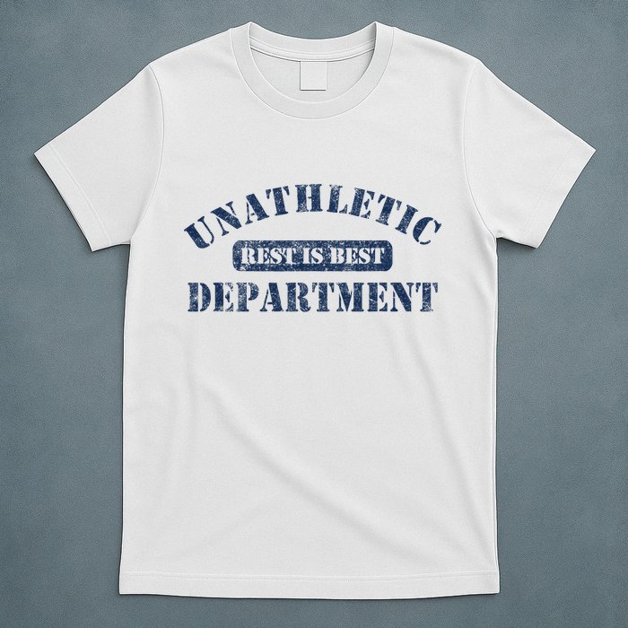 Unathletic Department With Rest Is Best Laziness Funny Lines T-Shirt