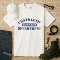 Unathletic Department With Rest Is Best Laziness Funny Lines Tall T-Shirt