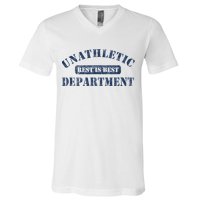 Unathletic Department With Rest Is Best Laziness Funny Lines V-Neck T-Shirt