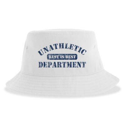 Unathletic Department With Rest Is Best Laziness Funny Lines Sustainable Bucket Hat