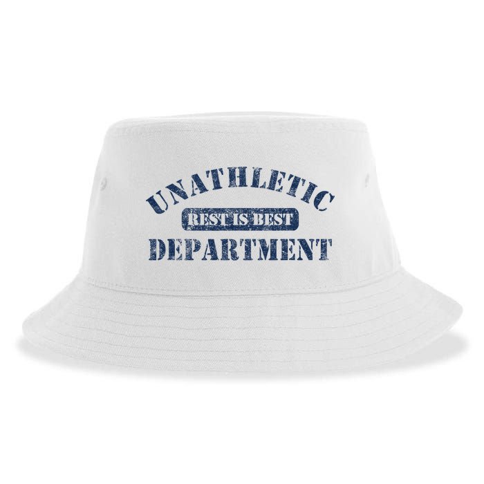Unathletic Department With Rest Is Best Laziness Funny Lines Sustainable Bucket Hat