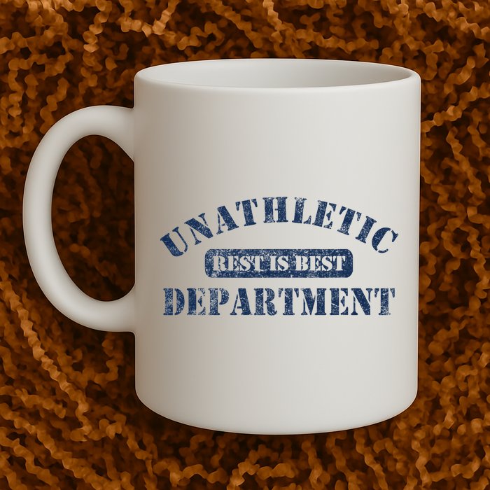 Unathletic Department With Rest Is Best Laziness Funny Lines Mug