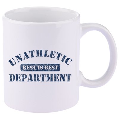 Unathletic Department With Rest Is Best Laziness Funny Lines 11oz C Handle Ceramic Mug