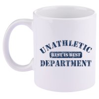 Unathletic Department With Rest Is Best Laziness Funny Lines 11oz C Handle Ceramic Mug