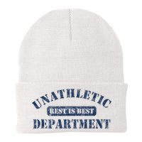 Unathletic Department With Rest Is Best Laziness Funny Lines Beanie