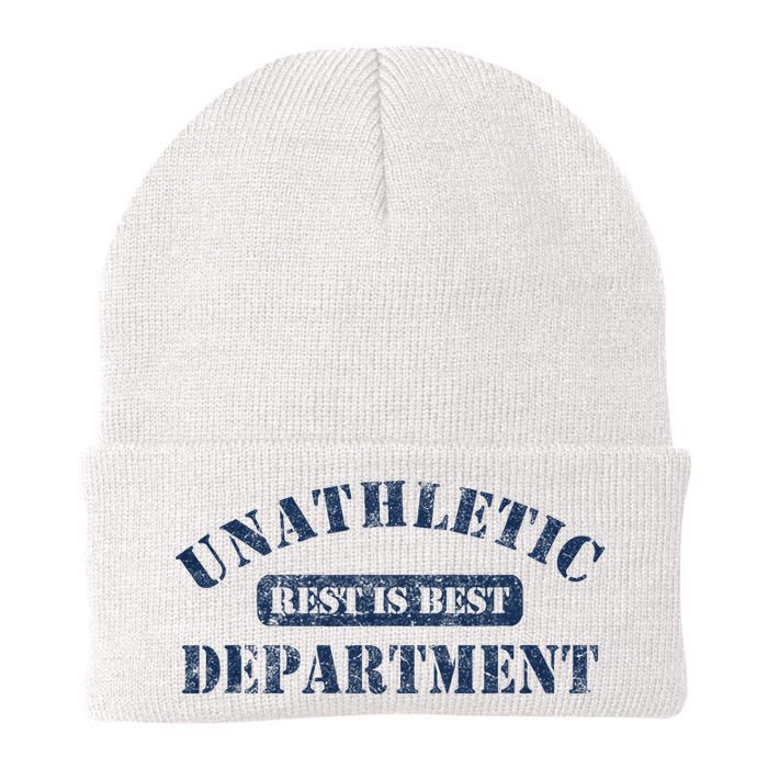 Unathletic Department With Rest Is Best Laziness Funny Lines Beanie