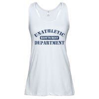 Unathletic Department With Rest Is Best Laziness Funny Lines Ladies Essential Flowy Tank
