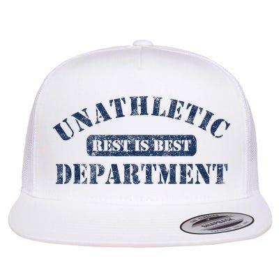 Unathletic Department With Rest Is Best Laziness Funny Lines Flatbill Hat