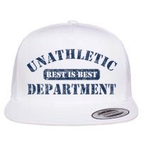 Unathletic Department With Rest Is Best Laziness Funny Lines Flatbill Hat
