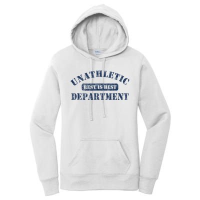 Unathletic Department With Rest Is Best Laziness Funny Lines Women's Pullover Hoodie