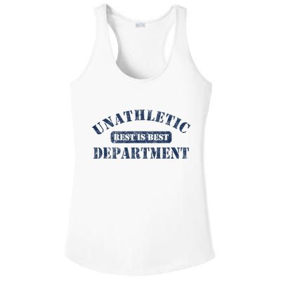 Unathletic Department With Rest Is Best Laziness Funny Lines Ladies PosiCharge Competitor Racerback Tank