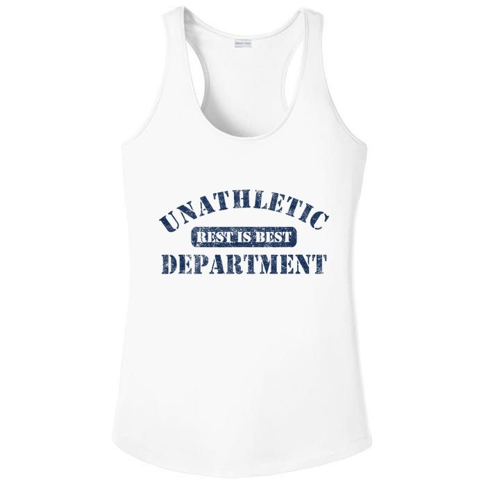 Unathletic Department With Rest Is Best Laziness Funny Lines Ladies PosiCharge Competitor Racerback Tank