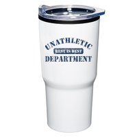 Unathletic Department With Rest Is Best Laziness Funny Lines Tumbler