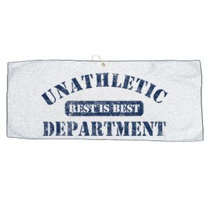 Unathletic Department With Rest Is Best Laziness Funny Lines Large Microfiber Waffle Golf Towel